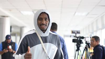 Bryan Róchez llegó este lunes en horas de la mañana a Tegucigalpa.