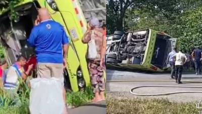 Un grave accidente de tránsito se registró la mañana de este miércoles 28 de octubre en Sarapiquí, Costa Rica, donde un autobús que transportaba a más de 50 personas volcó sobre uno de sus costados, dejando un saldo preliminar de dos mujeres fallecidas y decenas de heridos.