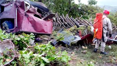 Los dos pasajeros del camión perdieron la vida.