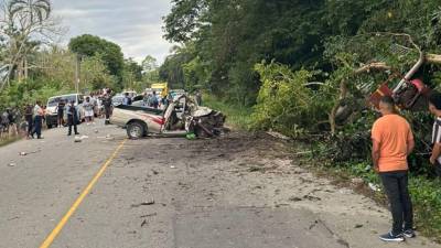 Vista de la escena del accidente.