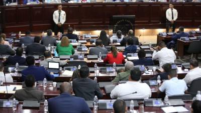 Junta directiva del Congreso Nacional en Tegucigalpa.