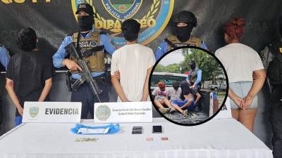 Momentos de la detención de los implicados en la banda “Los Olanchanos”.