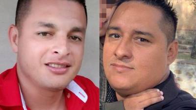 Fotografías en vida del policía Rony Martínez y del ciudadano Elmer Pérez.