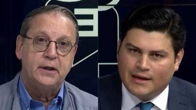 El empresario Víctor Wilson y el director del SAR, Marlon Ochoa, estuvieron este jueves en el programa televisivo de debate Frente a Frente, en donde discutieron los alcances de la Ley de Justicia Tributaria.