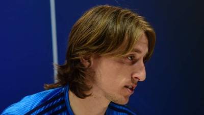 Luka Modric atendió la conferencia de prensa del Real Madrid.