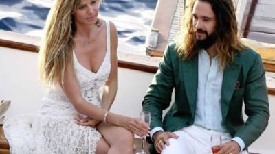 La modelo Heidi Klum y el músico Tom Kaulitz en una fiesta previa a su gran ceremonia nupcial. Fotos: Grosby Group e Instagram.