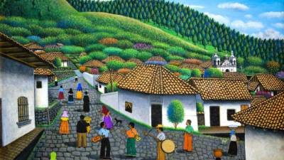 En los cuadros de Velásquez de San Antonio de Oriente no falta su gente y lo cotidiano, un cura, que fue su cuñado, y un perro negro que se convirtió en el icono de sus pinturas.