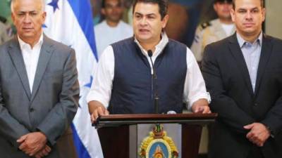 Presidente de Honduras, Juan Orlando Hernández, al anunciar la captura de Mario Zelaya en cadena de radio y televisión.