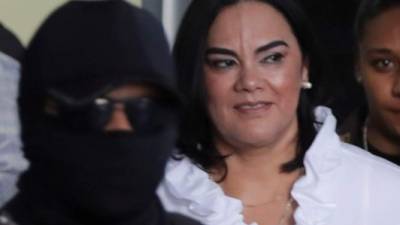 La ex primera dama de Honduras Rosa Elena de Lobo en los tribunales de justicia.