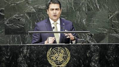 El presidente Juan Orlando Hernández demandó la creación de una “fuerza multinacional” contra el narcotráfico.