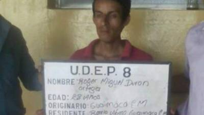 Roger Miguel Durón Ortega (28) fue capturado por suponerle responsable del homicidio de su madre.
