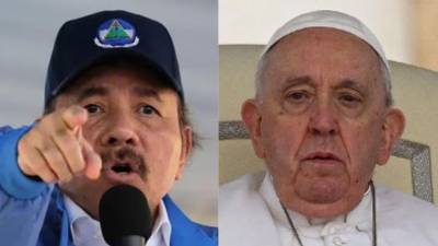 Daniel Ortega, presidente de Nicaragua, y el papa Francisco, líder de la Iglesia católica en el mundo.