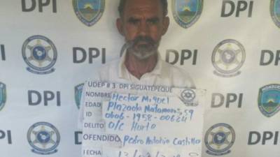 Héctor Plazahola, uno de los capturados, fue detenido por el delito de hurto.
