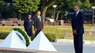 En su visita a Hiroshima el presidente de EUA abogó por un 'mundo sin armas' nucleares. AFP