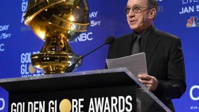 El actor Tim Allen habla en el anuncio de las nominaciones de los Golden Globe. Foto: AFP