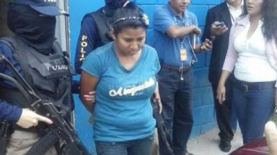 Lesbia Elena Peralta Oviedo (23) fue arrestada en Tegucigalpa.