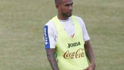 Carlos Discua en un entrenamiento de la Selección de Honduras.