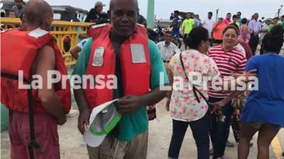 El capitán Hames luego de su rescate.