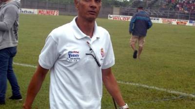 Horacio Londoño al final del partido contra el Real España.