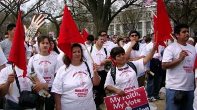 Manifestación a favor de la reforma migratoria en Washington.