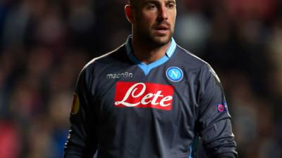 Jose Manuel Reina during the Italian Serie A football match between AS Roma and AC Milan at the Olympic Stadium in Rome, on october 27, 2019. (Photo by Silvia Lore/NurPhoto via Getty Images)