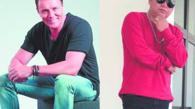 El artista mexicano Lorenzo Antonio y el cantante hondureño Franklin Umanzor, mejor conocido como King Frank El Travi.