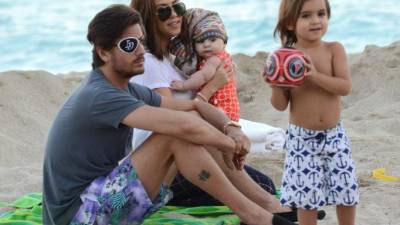 Scott y Kourtney con dos de sus tres hijos.