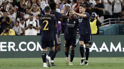 Real Madrid fiel a su estilo logra remontada ante el Milan en EUA