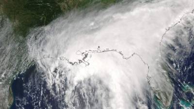 Imagen de la tormenta tropical Cindy sobre el Golfo de México, ayer, 21 de junio de 2017. EFE/Fotografía cedida por la NASA