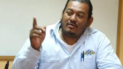 Boris López, presidente del Sindicato de Trabajadores de la Empresa Nacional de Energía Eléctrica (Stenee) en San Pedro Sula.