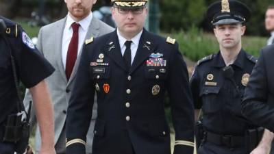 El teniente coronel Alexander Vindman declaró este martes ante el Congreso de EEUU por la llamada a Ucrania./AFP.
