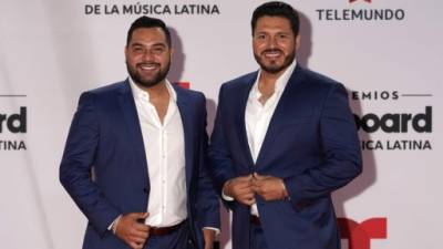 Los integrantes de Banda MS en la alfombra roja de los Latin Billboard 2020. Foto: AFP