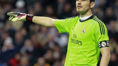 Iker Casillas durante el partido de ida de las semifinales de la Copa de Rey.