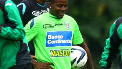 Marvin Chávez durante el entrenamiento con el Marathón de este martes.