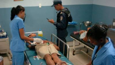 El supuesto ladrón fue trasladado grave al Hospital Regional Atlántida.