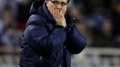 Gerardo Martino, durante el partido contra la Real Sociedad.