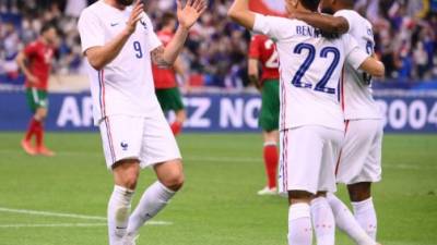 La selección francesa se dio un festín ante Bulgaria. Foto AFP.