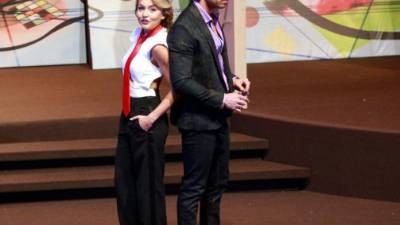 La pareja en la puesta en escena 'Los Hombres son de Marte, las Mujeres de Venus'.