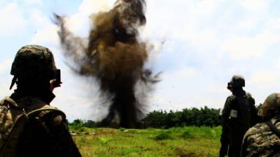 La destrucción de una narcopista en La Mosquitia, Honduras, en el mes de agosto del 2013.