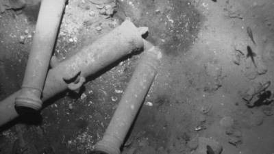 Los cañones de bronce con figuras de delfines son la prueba de que el galeón San José fue encontrado.