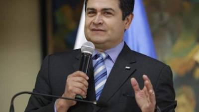 El presidente de Honduras, Juan Orlando Hernández, compareció hoy en Casa Presidencial.