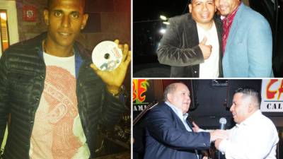 El hondureño Manrique ha tenido el honor de estar junto a los artistas internacionales Héctor 'El Torito' Acosta y Leo Dan. También es aclamado por los jugadores de la Selección de Hondras, en este caso Carlo Costly muestra un disco del cantante.