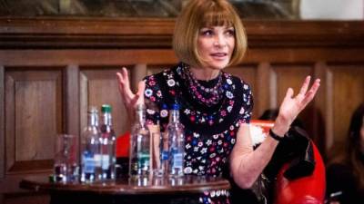 Anna WIntour, Editor-in-Chief of American Vogue and Artistic director of Conde' Nast, speaks to the Oxford Union,Oxford,UK