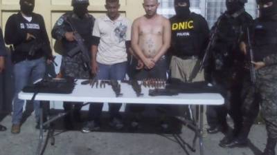 Marlon Norberto Euceda, Kevin Alexander Franco y Johny Alberto Pineda Sosa fueron capturados en San Pedro Sula.