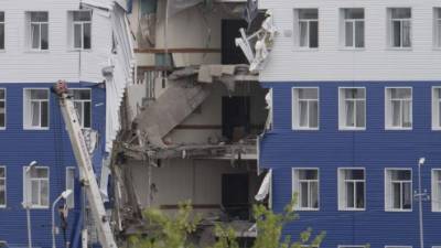 Así quedó el edificio de uso militar.