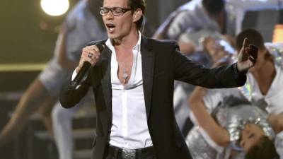 Marc Anthony durante su presentación en los premios Latin Grammy 2014.