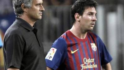 Mourinho y Messi, cuando el portugués dirigía al Real Madrid.