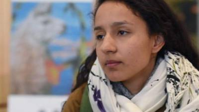 Berta Isabel Zúñiga Cáceres, hija de la líder indígena hondureña Berta Cáceres, asesinada el pasado 3 de marzo. EFE