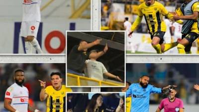 Las mejores imágenes que dejó el clásico entre Real España vs Olimpia realizado la noche de este sábado en el estadio Morazán.