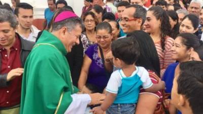 El Obispo Canales estuvo en Danlí celebrando una misa.